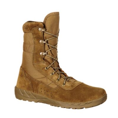 Rocky Men's Coyote C7 Lace-Up Commercial Military Boots, 8 in.