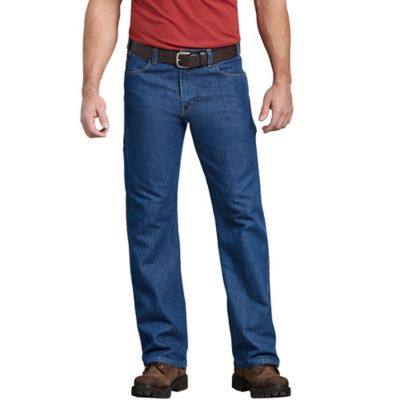 Dickies Men's Relaxed Fit Mid-Rise Flex Straight Leg 5-Pocket Carpenter Tough Max Denim Work Jeans