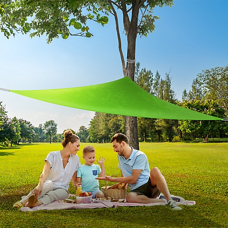 Coolaroo Party Sail Triangle Shade Sail, 9 ft. 10 in., Green