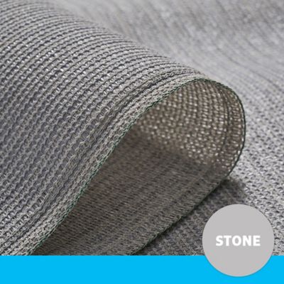 Image showing  6 ft. x 15 ft. 90% UV Knitted Fabric Shade, Prepack Roll, Stone