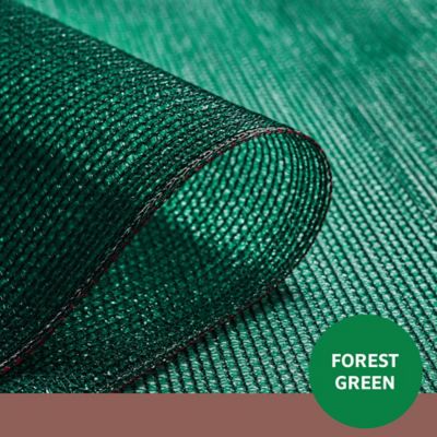 Image showing  12 ft. x 50 ft. 50% UV Block, Knitted Fabric Shade Roll, Forest Green
