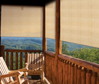 Image showing  8 ft. x 6 ft. 90% UV Exterior Roller Shade, Southern Sunset