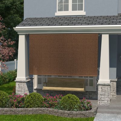 Coolaroo 6 ft. x 6 ft. 90% UV Block, Exterior Roller Shade, Mocha