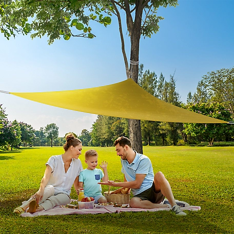 Coolaroo Party Sail Triangle Shade Sail, 9 ft. 10 in., Yellow