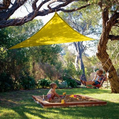 Image showing  Party Sail Triangle Shade Sail, 9 ft. 10 in., Yellow