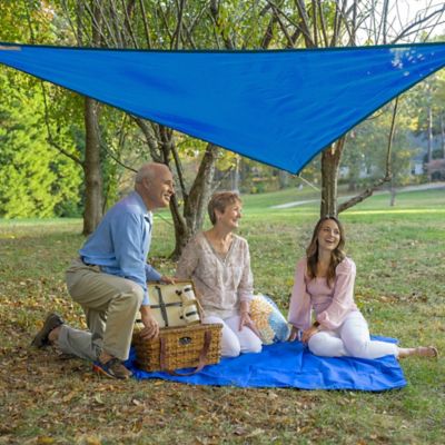 Image showing  9 ft. 10 in. Party Sail Triangular Shade Sail, Blue