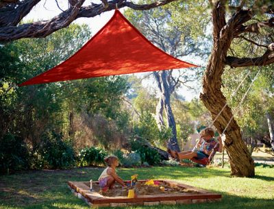 Coolaroo Party Sail Triangle Shade Sail, 9 ft. 10 in., Red