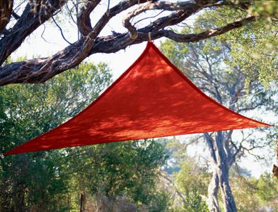 Image showing  Party Sail Triangle Shade Sail, 9 ft. 10 in., Red