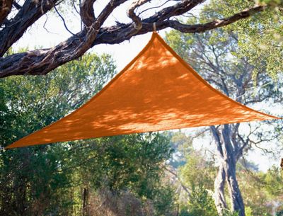 Coolaroo Party Sail Triangle Shade Sail, 9 ft. 10 in., Orange