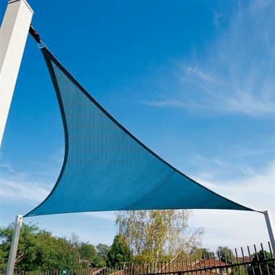 Coolaroo Coolhaven 12 ft. Triangle Shade Sail, Sapphire with Hardware, Sapphire
