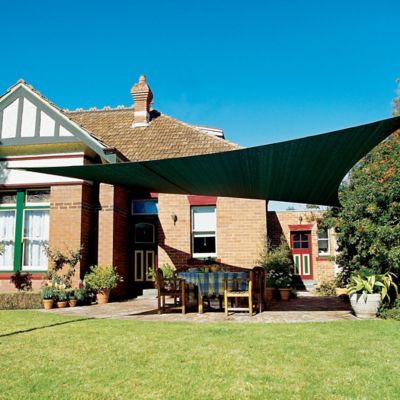 Coolaroo Coolhaven Shade Sail, 95% UV Block Shade and Sun Shield, 12' Square, Heritage Green