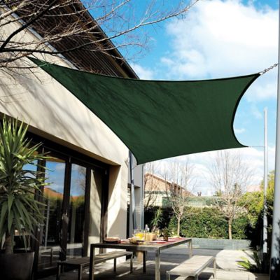 Image showing  Coolhaven Shade Sail, 95% UV Block Shade and Sun Shield, 12' Square, Heritage Green