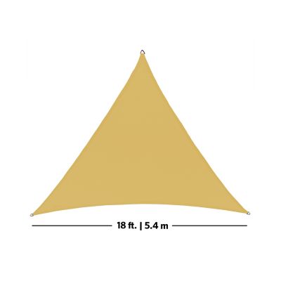 Image showing  18 ft. Coolhaven Triangle Shade Sail with Hardware, Sahara
