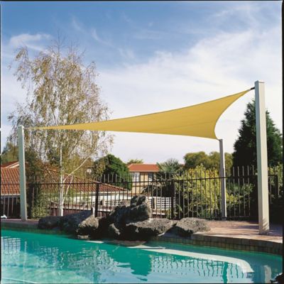 Image showing  18 ft. Coolhaven Triangle Shade Sail with Hardware, Sahara