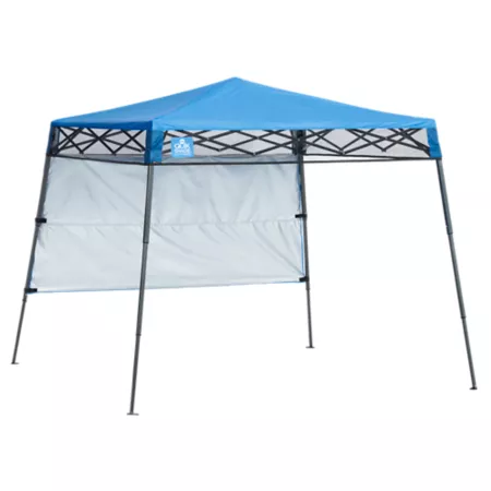 Go Quik Shade Hybrid Retractable Awning 7 ft x 7 ft Regatta Blue Angled Legs Canopies