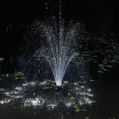 Image showing  18.75 in. Outdoor 1/4 HP Floating Pond Fountain with Lights