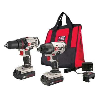 PORTER-CABLE Cordless 20V Max Drill/Impact Driver Combo Tool Kit, 2 pc.