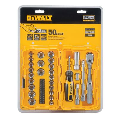 Details about   DeWALT DWMT81611 50 Piece Mechanics Socket set  Brand New 