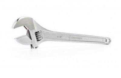 Image showing 6 th Crescent 18 in. Tapered Handle Adjustable Wrench, Carded