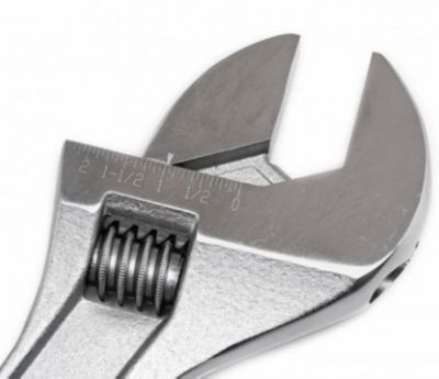 Image showing 7 th Crescent 18 in. Tapered Handle Adjustable Wrench, Carded