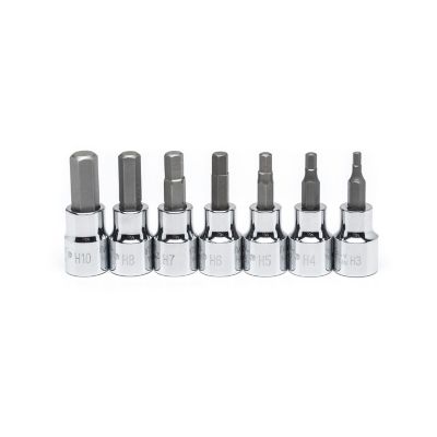 Crescent 3/8 in. Drive Metric Assorted Hex Bit Socket Set, 7 pc.