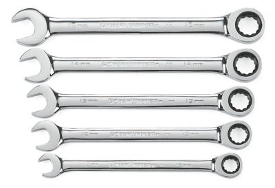 GearWrench Metric Ratcheting Wrench Set, 5 pc.