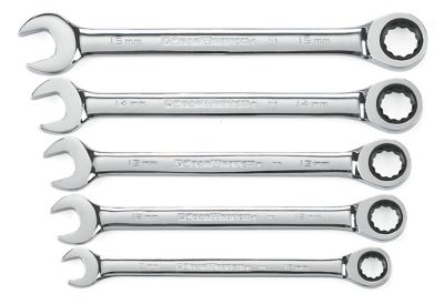 GearWrench Assorted Metric Ratcheting Wrench Set, 5 pc.