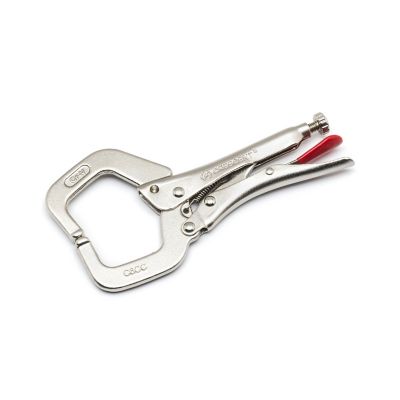 Crescent 6 in. Locking C-Clamp with Regular Tips, Carded