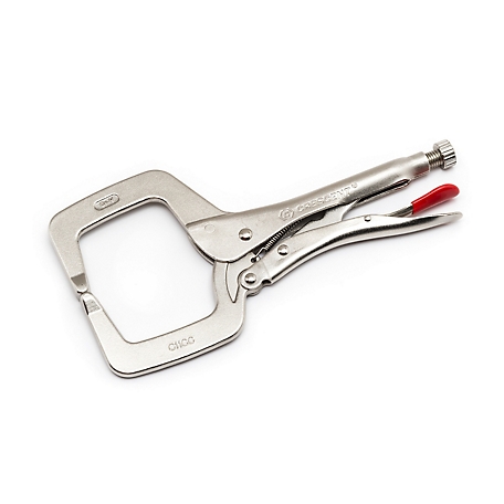 Crescent 11 in. Locking C-Clamp with Regular Tips, Carded