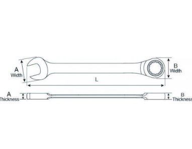 Image showing  5/16 in. 12-Point Ratcheting Combination Wrench