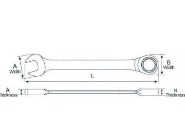 Image showing  5/8 in. Ratcheting Wrench