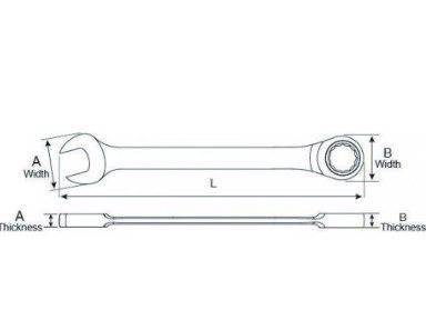Image showing  15mm Ratcheting Wrench