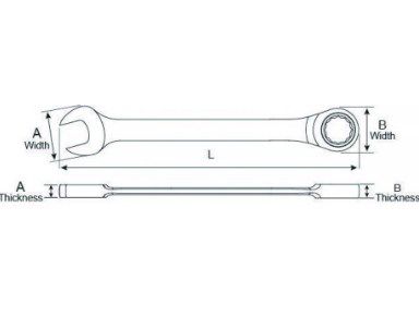 Image showing  16mm 12-Point Ratcheting Combination Wrench