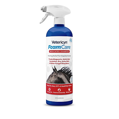 Vetericyn FoamCare Medicated Equine Shampoo, 32 oz.