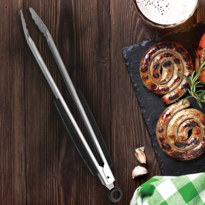 Image showing  Stainless Steel Locking Grill Tongs