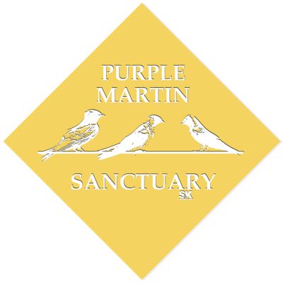 S&K Purple Martin Sanctuary PVC Sign, 12 in. x 12 in., Yellow