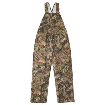 Carhartt Boys' Mossy Oak Camo Quilt-Lined Bib Overalls