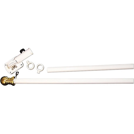 Annin 6 ft. 2-Section Spinning Pole Mounting Set White