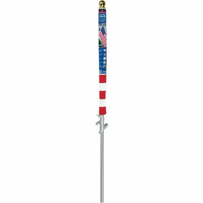 Annin Nylon American Flag and Flagpole Set, 6 ft. x 1.25 in. Aluminum Pole, 3 ft. x 5 ft. Flag