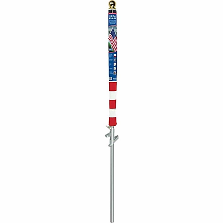 Annin Nylon American Flag and Flagpole Set, 6 ft. x 1.25 in. Aluminum Pole, 3 ft. x 5 ft. Flag