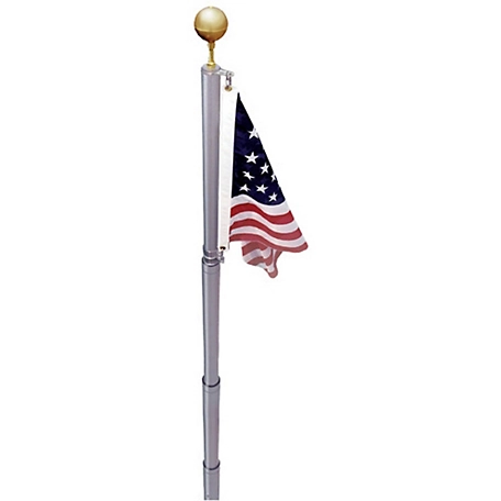 Annin American Flag and Telescopic Flagpole Set, 21 ft. Pole, 3 ft. x 5 ft. US Flag