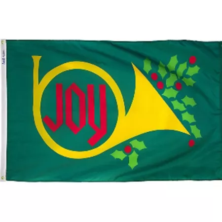 Annin Joy Horn Holiday Flag 3 ft x 5 ft 379362 House Flags