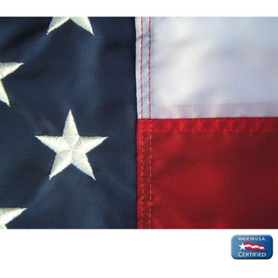 Image showing  American Flag and Flagpole Set, 20 ft. Aluminum Pole, Ground Flagpole and 3 ft. x 5 ft. US Flag