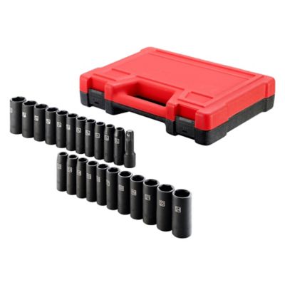 Image showing  1/2 in. Drive SAE/Metric Assorted Impact Socket Set, 23 pc.