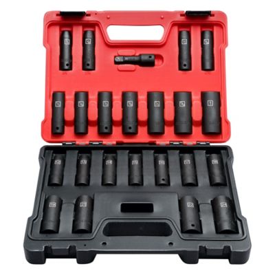 Image showing  1/2 in. Drive SAE/Metric Assorted Impact Socket Set, 23 pc.
