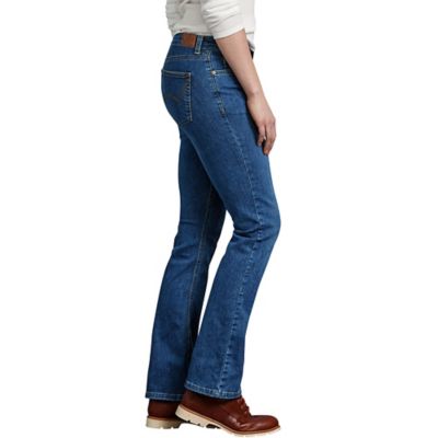 Image showing 1 th Dickies Women's Stretch Fit Mid-Rise Perfect Shape Bootcut Denim Jeans