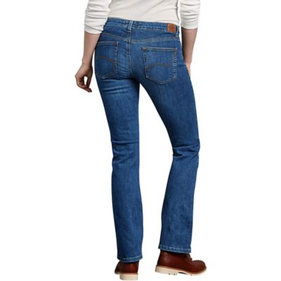 Image showing 2 th Dickies Women's Stretch Fit Mid-Rise Perfect Shape Bootcut Denim Jeans