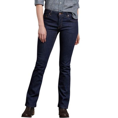 Dickies Women's Stretch Fit Mid-Rise Perfect Shape Bootcut Denim Jeans