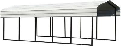 Arrow 10 ft. x 24 ft. Steel Black/Eggshell Carport