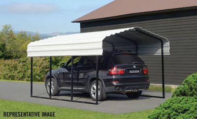 Image showing 6 th Arrow 10 ft. x 24 ft. Steel Black/Eggshell Carport